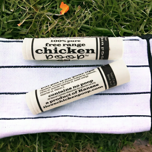 Chicken poop lip balm.