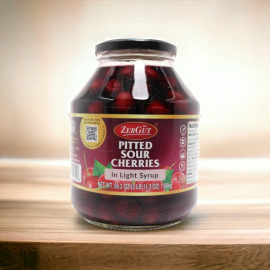 ZerGut Sour Cherry Pitted in light syrup, 59.3oz
