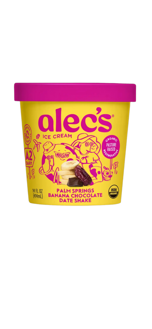 Alec's Organic A2 ice cream. 14oz cup.